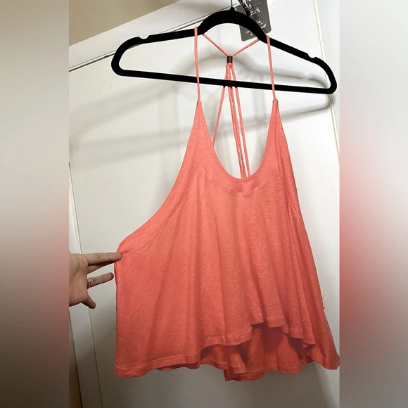 NWT Free People Long Weekend Knit Halter Tank in Watermelon Size XL - Picture 9 of 10
